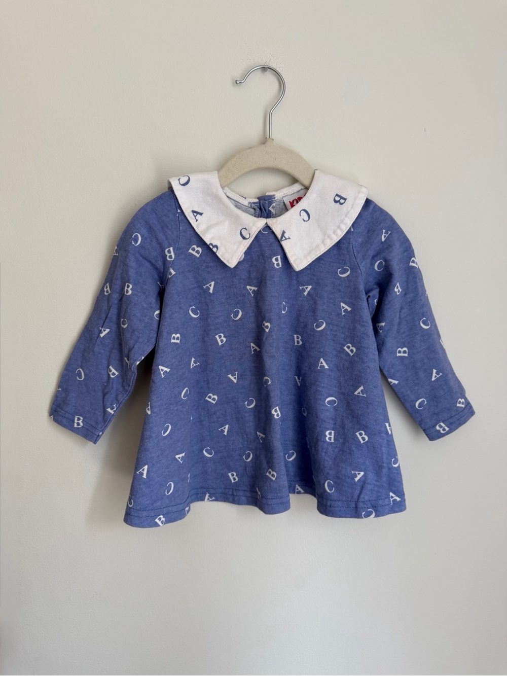 Vintage Kids N’ Fun Alphabet Print Peter Pan Collar Top (Size 4-5)